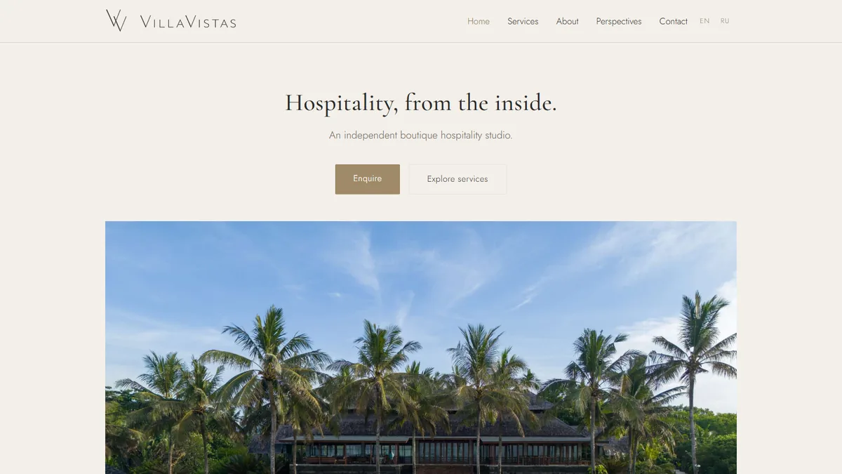 Сайт Villa Vistas